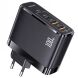 Мережевий зарядний пристрій USAMS CC145 T44 100W 4 Ports GaN Fast 2A+2C - Black