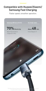 Кабель Baseus Crystal Shine Series Type-C to Type-C (100W, 1.2m) CAJY000601 - Black