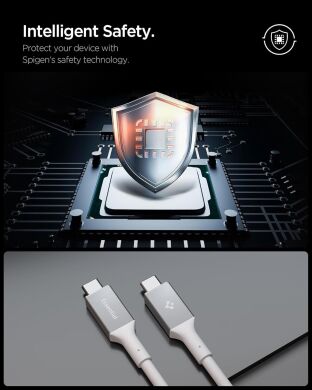 Кабель Spigen Essential Type-C to Type-C (240W, 1.2m) ACA08776 - White