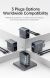 Сетевое зарядное устройство WIWU CHG200 Voyager PD140W + QC3.0 (USB + 3Type-C) + кабель Type-C to Type-C - Grey. Фото 11 из 11