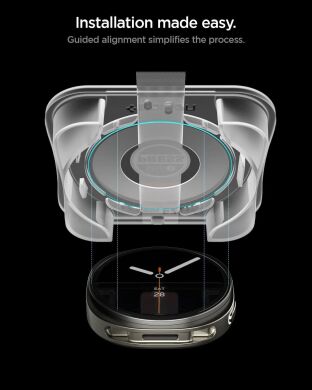 Комплект защитных стекол Spigen (SGP) Glas.tR EZ Fit для Samsung Galaxy Watch 8 (40mm) AGL09874 - Clear
