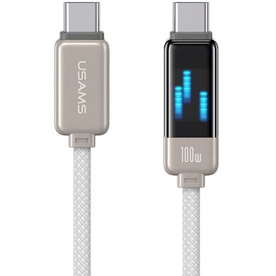 Кабель USAMS US-SJ744 Type-C to Type-C (100W, 1.2m) - Titanium