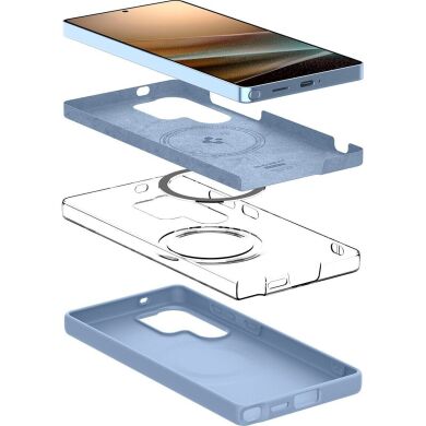 Захисна накладка Spigen Silicone Fit (MagFit) для Samsung Galaxy S25 Ultra (S938) ACS09018 - Sapphire Blue