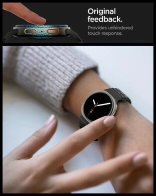 Комплект защитных стекол Spigen (SGP) Glas.tR EZ Fit для Samsung Galaxy Watch 8 (40mm) AGL09874 - Clear