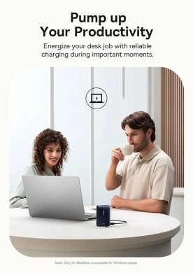 Зовнішній акумулятор Baseus Nomos Qi2 45W (10000mAh) + кабель Type-C (P10078800123-00) - Black