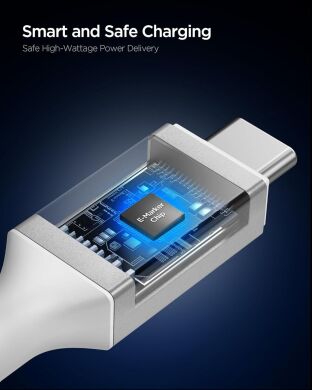 Кабель Spigen Essential Type-C to Type-C (240W, 1.2m) ACA08776 - White