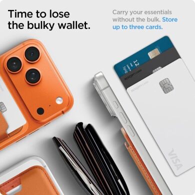Кардхолдер Spigen Valentinus 3 Cards (MagFit) AFA11339 - Mettalic Orange