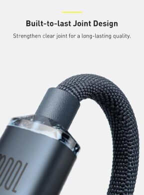 Кабель Baseus Crystal Shine Series Type-C to Type-C (100W, 1.2m) CAJY000601 - Black