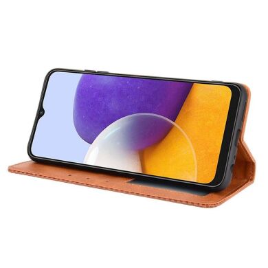 Чохол Deexe Retro Style для Samsung Galaxy A22 5G (A226) - Brown