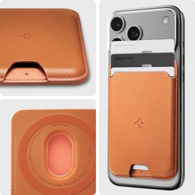 Кардхолдер Spigen Valentinus 3 Cards (MagFit) AFA11339 - Mettalic Orange