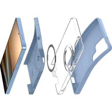 Захисна накладка Spigen Silicone Fit (MagFit) для Samsung Galaxy S25 Ultra (S938) ACS09018 - Sapphire Blue