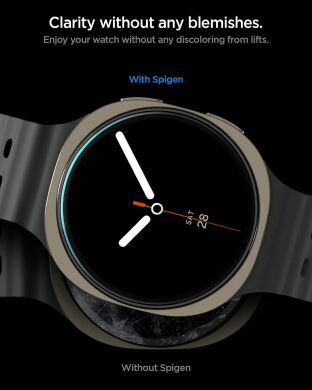 Комплект защитных стекол Spigen (SGP) Glas.tR EZ Fit для Samsung Galaxy Watch 8 (40mm) AGL09874 - Clear