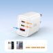 Мережевий зарядний пристрій Tech-Protect Network Charger GaN 65W (2Type-C + USB) - White