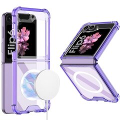 Захисний чохол GKK AirBag Magnetic для Samsung Galaxy Flip 6 - Transparent Purple