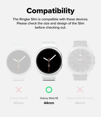 Комплект чохлів RINGKE Slim Case для Samsung Galaxy Watch 8 (44mm) 8800293856146