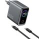 Сетевое зарядное устройство WIWU CHG200 Voyager PD140W + QC3.0 (USB + 3Type-C) + кабель Type-C to Type-C - Grey. Фото 2 из 11