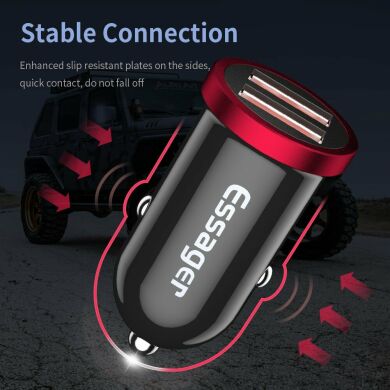 Автомобильное зарядное устройство ESSAGER Dual Port (QC3.0 + PD3.0, 30W) - Black