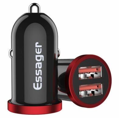 Автомобильное зарядное устройство ESSAGER Dual Port (QC3.0 + PD3.0, 30W) - Black