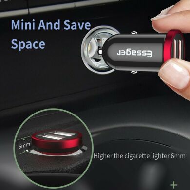 Автомобильное зарядное устройство ESSAGER Dual Port (QC3.0 + PD3.0, 30W) - Black