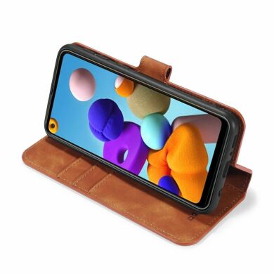 Чохол DG.MING Retro Style для Samsung Galaxy A21s (A217) - Brown