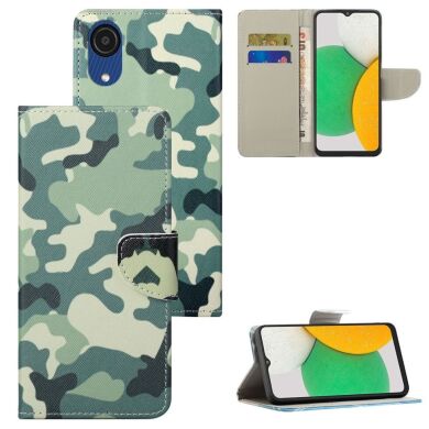 Чохол-книжка Deexe Color Wallet для Samsung Galaxy A03 Core (A032) - Camouflage