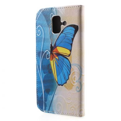 Чохол-книжка Deexe Color Wallet для Samsung Galaxy A6 2018 (A600) - Blue Butterfly