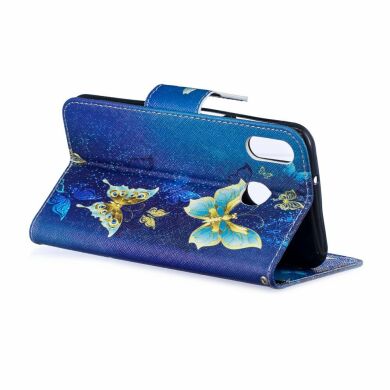 Чехол-книжка Deexe Color Wallet для Samsung Galaxy M20 (M205) - Butterfly Pattern