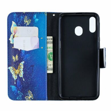 Чехол-книжка Deexe Color Wallet для Samsung Galaxy M20 (M205) - Butterfly Pattern