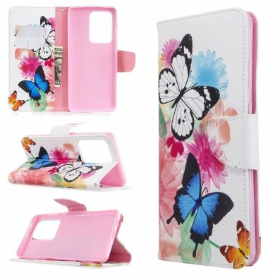 Чехол-книжка Deexe Color Wallet для Samsung Galaxy S20 Ultra (G988) - Butterflies