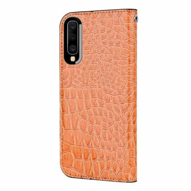 Чохол-книжка Deexe Glittery Crocodile для Samsung Galaxy A50 (A505) / A30s (A307) / A50s (A507) - Orange