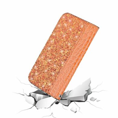 Чохол-книжка Deexe Glittery Crocodile для Samsung Galaxy A50 (A505) / A30s (A307) / A50s (A507) - Orange