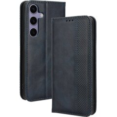 Чехол-книжка Deexe Retro Style для Samsung Galaxy S26 FE - Blue
