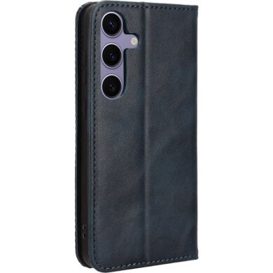 Чехол-книжка Deexe Retro Style для Samsung Galaxy S26 FE - Blue