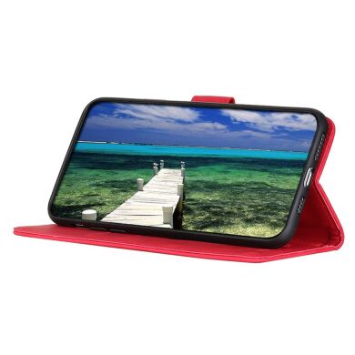 Чехол-книжка KHAZNEH Retro Wallet для Samsung Galaxy A55 (A556) - Red