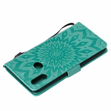 Чехол-книжка UniCase SunFlower Pattern для Samsung Galaxy A10s (A107) - Cyan