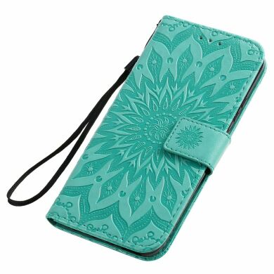 Чехол-книжка UniCase SunFlower Pattern для Samsung Galaxy A10s (A107) - Cyan