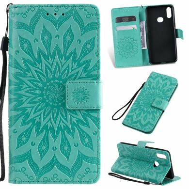Чехол-книжка UniCase SunFlower Pattern для Samsung Galaxy A10s (A107) - Cyan