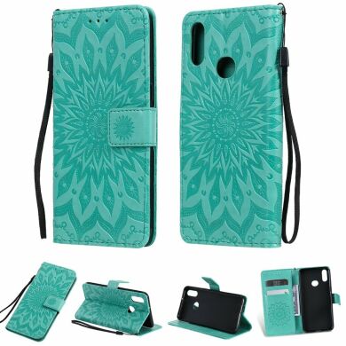 Чехол-книжка UniCase SunFlower Pattern для Samsung Galaxy A10s (A107) - Cyan