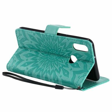 Чехол-книжка UniCase SunFlower Pattern для Samsung Galaxy A10s (A107) - Cyan