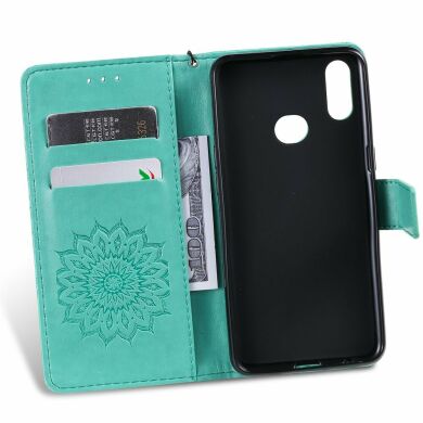 Чехол-книжка UniCase SunFlower Pattern для Samsung Galaxy A10s (A107) - Cyan