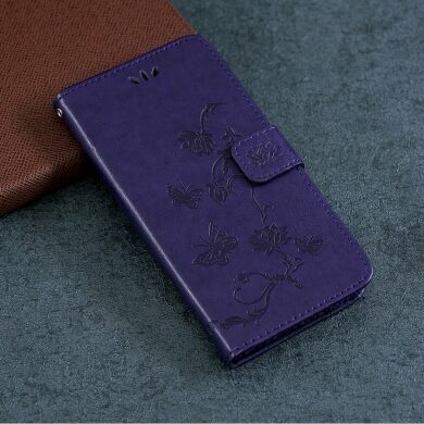 Чехол UniCase Butterfly Pattern для Samsung Galaxy A20s (A207) - Dark Purple