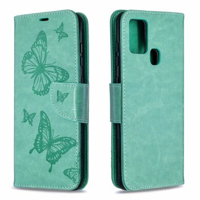 Чехол UniCase Butterfly Pattern для Samsung Galaxy A21s (A217) - Green