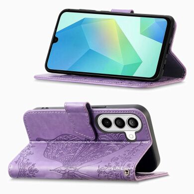 Чохол UniCase Butterfly Pattern для Samsung Galaxy A37 (A376) - Light Purple