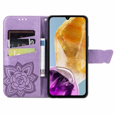 Чехол UniCase Butterfly Pattern для Samsung Galaxy M15 (M156) - Light Purple