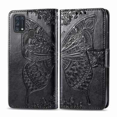 Чохол UniCase Butterfly Pattern для Samsung Galaxy M31 (M315) - Black
