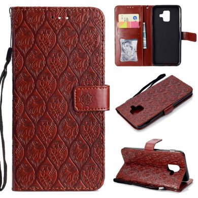 Чехол UniCase Leaf Wallet для Samsung Galaxy A6 2018 (A600) - Brown