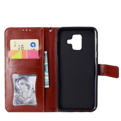 Чехол UniCase Leaf Wallet для Samsung Galaxy A6 2018 (A600) - Brown