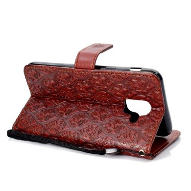 Чехол UniCase Leaf Wallet для Samsung Galaxy A6 2018 (A600) - Brown