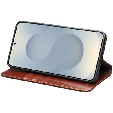 Кожаный чехол QIALINO Classic Case для Samsung Galaxy S25 Edge (S937) - Brown