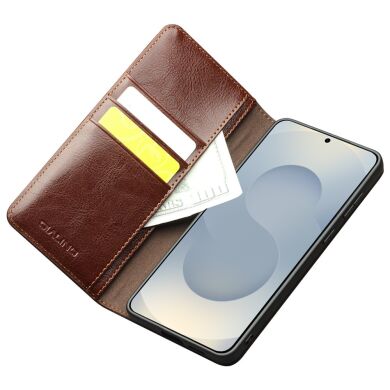 Кожаный чехол QIALINO Classic Case для Samsung Galaxy S25 Edge (S937) - Brown